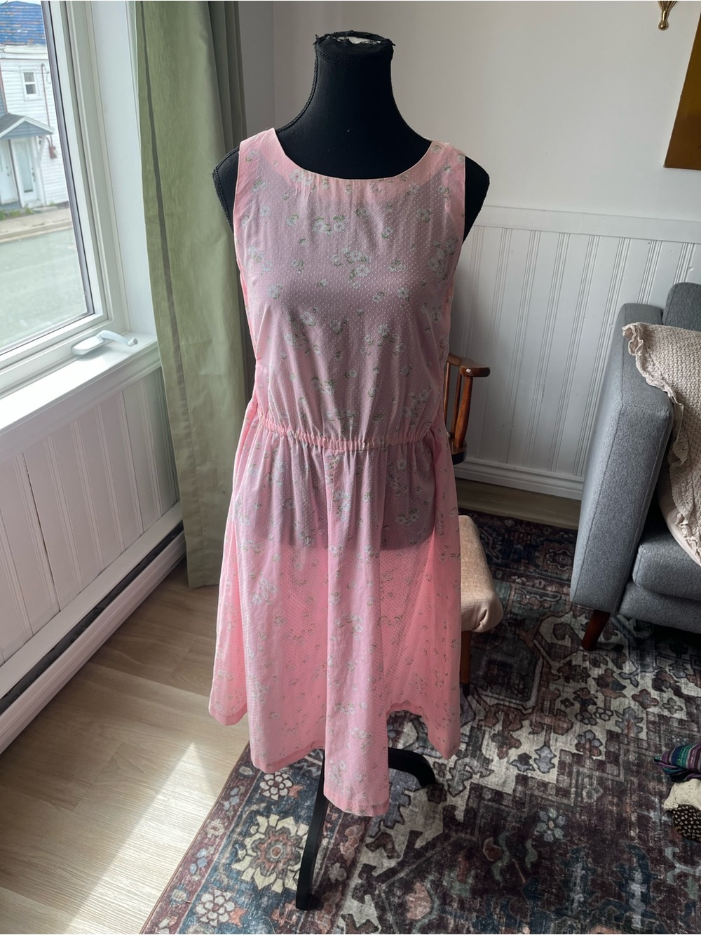 Women’s Vintage Nightgown Nightdress Sleepwear size medium light pink floral